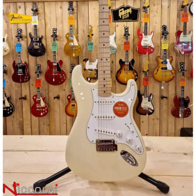 Squier Affinity Series Stratocaster Maple Fingerboard, White Pickguard, Olympic White for sale