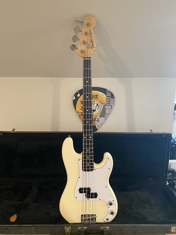 1985 Fender P Bass MIJ – Vintage White | Reverb