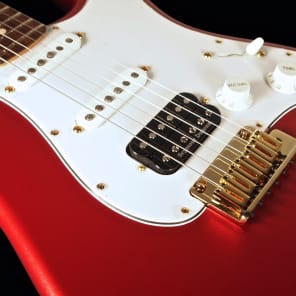 2013 Fender Stratocaster HSS Custom Shop Custom Classic Strat Firemist Red image 4