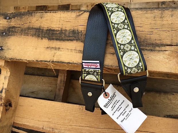 NEW Souldier Straps Banjo Seatbelt Strap - Black Strap & Tabs / Nickel Hardware - Free Ship image 1