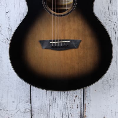 Washburn Bella Tono Novo S9 Acoustic Guitar Figured Walnut Gloss Charcoal Burst for sale