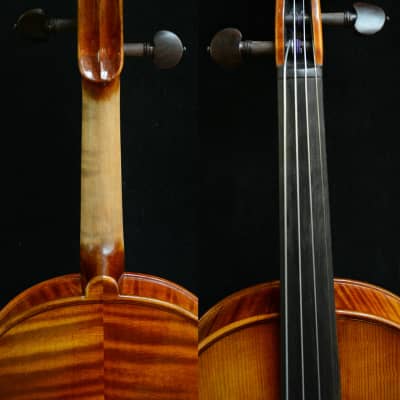 Rare 4/4 Violin Beautiful Flame Maple Back Outstanding Sound Guarneri Violin Bild 3