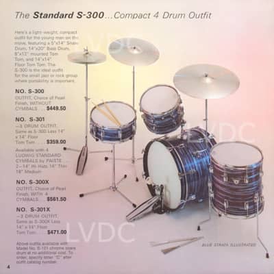 Ludwig Standard S-300 Gold Mist Drum Set - 20/14/12 image 14
