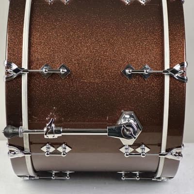 Craviotto 20/10/12/14" VIDEO Solid Maple Drum Set - 2016 Copper Sparkle Lacquer image 8