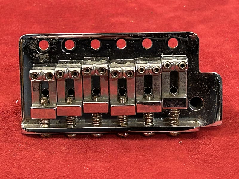 Unmarked Stratocaster 6 Point Tremolo Bridge - Chrome | Reverb