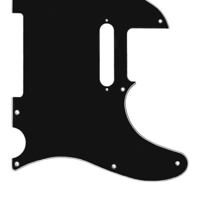 Carmedon 8 Holes Tele Electric Guitar Pickguard Scratch Plate for Fender USA/Mexican Made Telecaster Modern Style Guitar Parts (3 Ply Black) 2023 - Black image 1