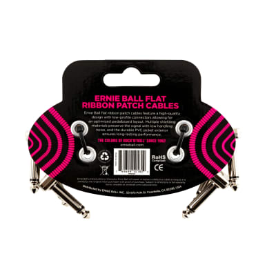 Ernie Ball PO6220 Flat Patch Cable 75mm (3-Pack) - Patch Cable Bild 2