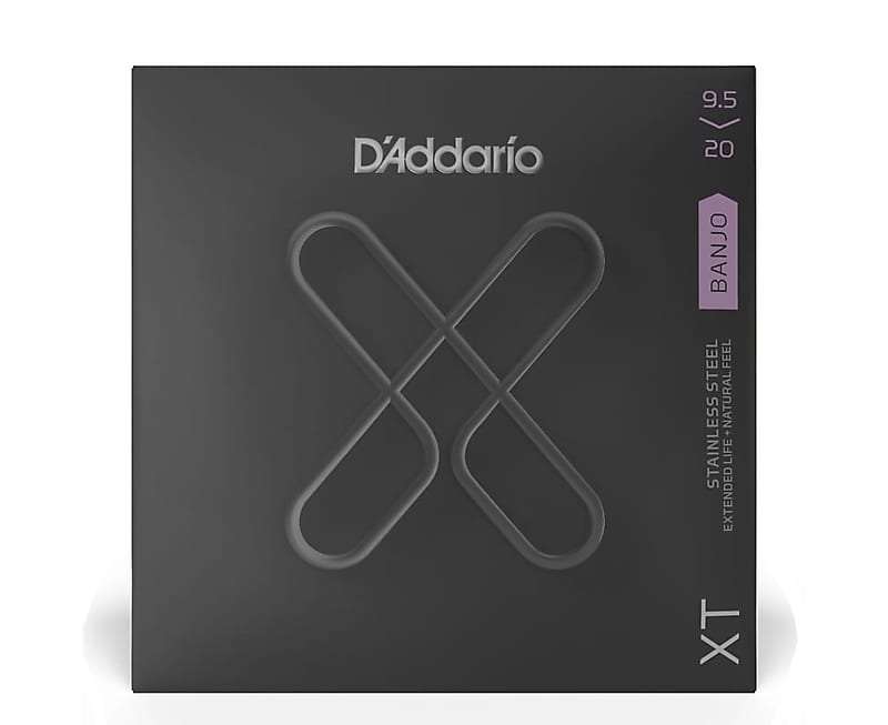 D'Addario XT9.5/20 Stainless Steel Banjo Strings .095-.020w XTJ9520 image 1