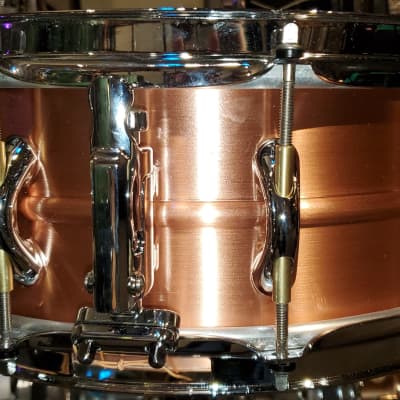 Pearl Sensitone Copper Beaded 5x14 Snare Drum image 6
