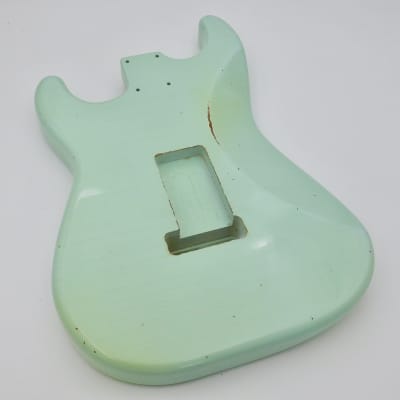 4lbs 4oz BloomDoom Nitro Lacquer Aged Relic Surf Green S-Style Vintage Custom Guitar Body image 11