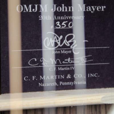 Martin OMJM John Mayer 20th Anniversary - Platinum Gray Burst 2024 w/OHSC image 11