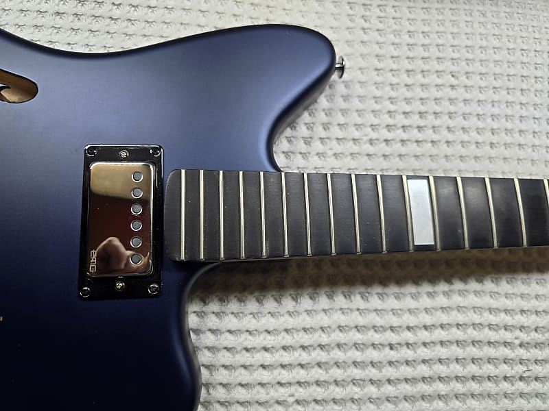 Warmoth CHAMBERED SEMI HOLLOW JAZZMASTER - SPECTRA BLUE SATIN | Reverb