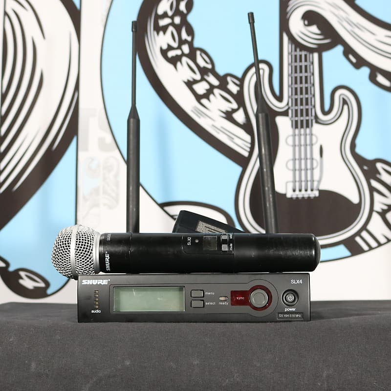 Shure SLX4 Receiver & SLX2 Transmitter w/ SM58 Capsule Reverb
