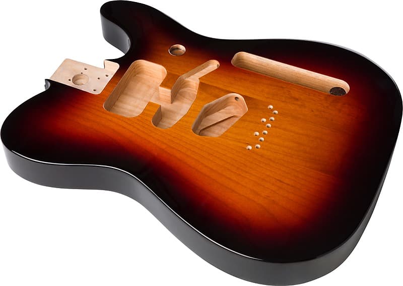 Genuine Fender Deluxe Series Telecaster SSH Body Modern Bridge, 3-TONE SUNBURST image 1