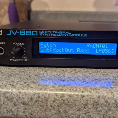 Roland JV-880 Synthesizer Module w/ new Blue LCD
