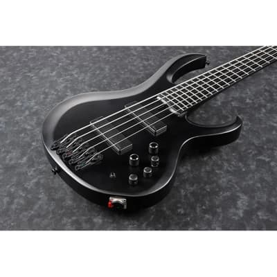 Ibanez BTB625EX BTB Iron Label 5-String Bass, Ebonol Fretboard, Black Flat image 2