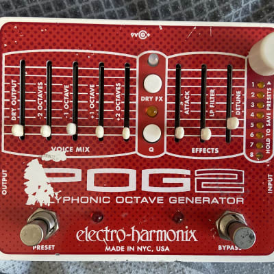 Electro-Harmonix POG2 Polyphonic Octave Generator 2009 - Present - Red / White image 2