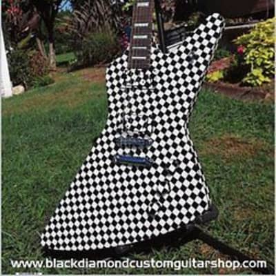 Black Diamond XPro Checkerboard Guitar the RICKI Custom Hand built (Preorder PreBuild)  w/cs image 14
