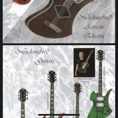 BC Rich MAG Mockingbird Acosutic Guitar Custom Shop 2000 Cosmic Black image 21