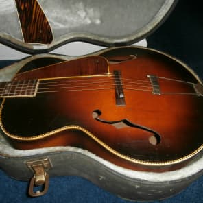 Vintage 1930's Recording King (Gibson) 1124 M5 Acoustic Archtop Guitar w/ Case! image 2