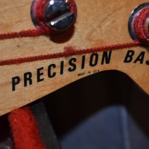 vintage 1970's fender precision bass guitar, has been modded. image 7