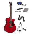 Yamaha FSX800C Acoustic Electric Guitar With Deluxe Bag & Accessories - Ruby Red