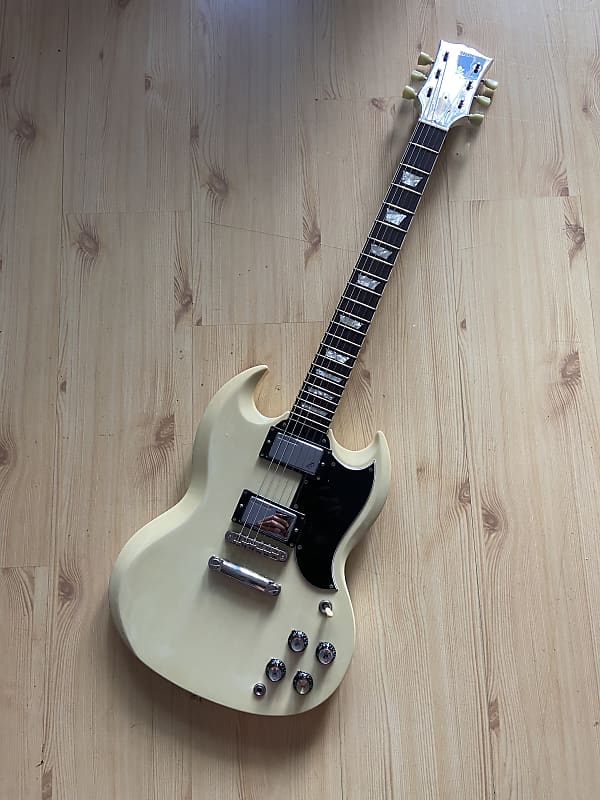 Burny SG - Vintage White | Reverb