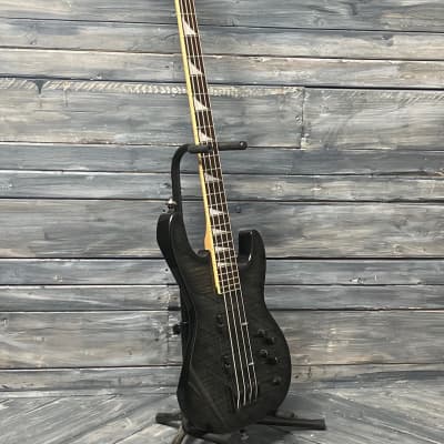 Used Jackson Active 4 String Electric Bass with Gig Bag- Flame Black image 5