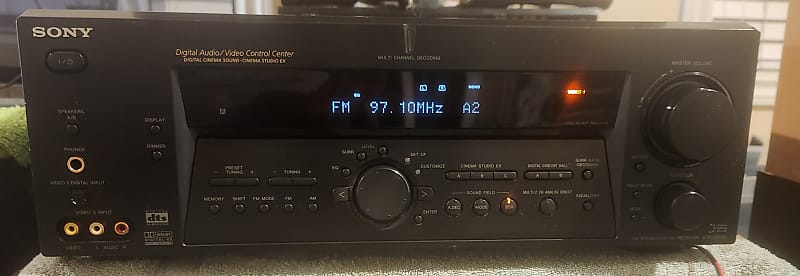 Sony Sony STR-DE885 A/V receiver with Dolby Digital EX, DTS, and Dolby Pro Logic II 90s  - Black metal  			