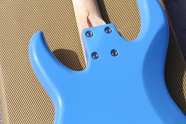 Fleabass Model 32 4 String Bass Guitar Water Finish Blue and