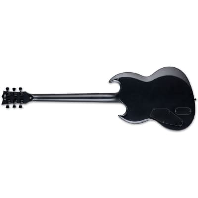 ESP LTD Viper-1000 Baritone Guitar w/ EMG Pickups and Macassar Ebony Fretboard - Black Satin image 6