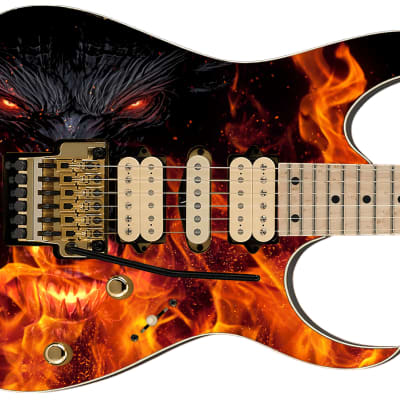 Sticka Steves Guitar Skin Axe Wrap Re-skin Vinyl Decal DIY Demon of the Abyss 454 image 2