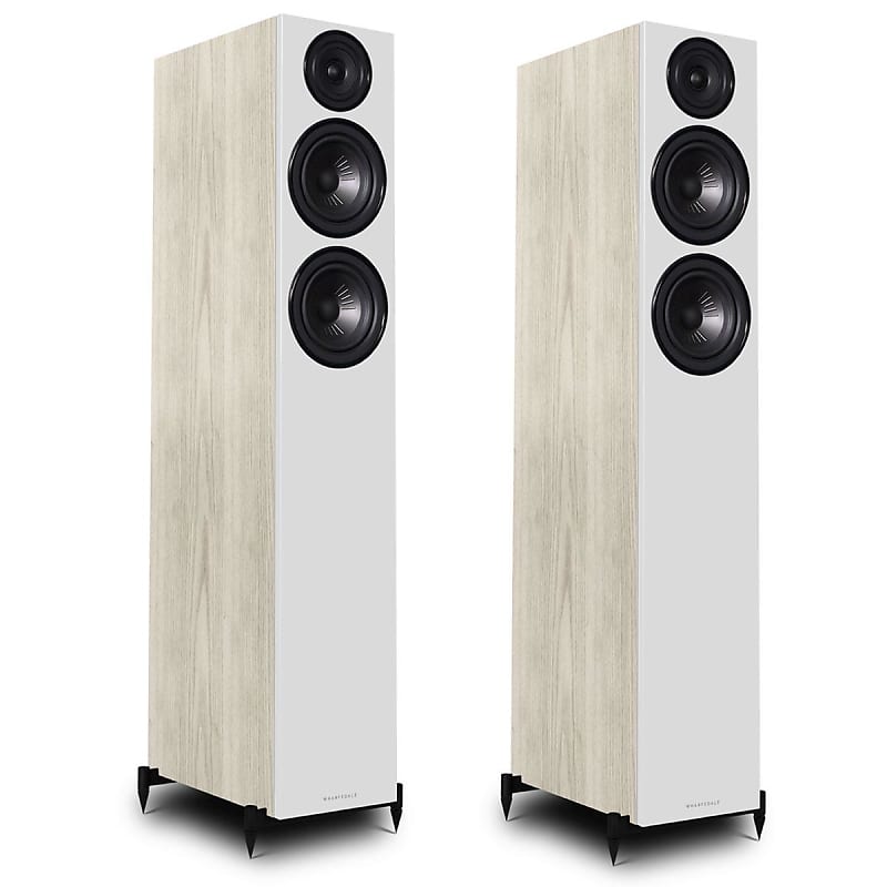 Wharfedale Diamond 12.4 Floorstanding Speaker, Light Oak  			