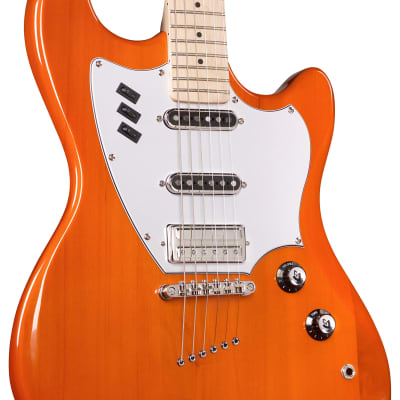 Guild Surfliner Sunset Orange 6-String Solid Body Electric Guitar with Maple Fingerboard image 5