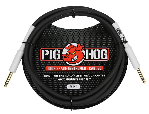 Pig Hog PH6 Tour Grade 1/4" TS Instrument Cable - 6' image 1