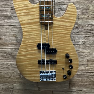 Sire Marcus Miller P10 4- string bass 2021 - Natural Gloss Flame Top. 8lbs 5oz w/ gig bag image 4