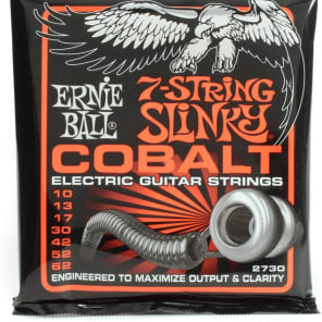 Ernie Ball 2730 Skinny Top Heavy Bottom Slinky Cobalt Electric Guitar Strings - .010-.062 7-string image 4