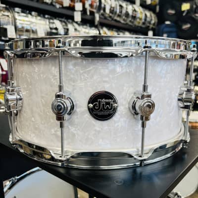 Used DW Performance 6.5x14 Snare Drum (White Marine) image 1