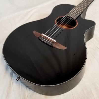 Yamaha NTX1 Acoustic Electric Nylon String Classical Guitar, Black image 4