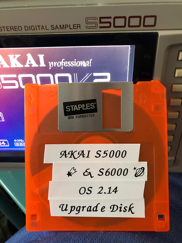 Akai S5000/S6000 upgrade to v2 floppy disk (latest update 2.14) s-5000 s-6000 imagen 1