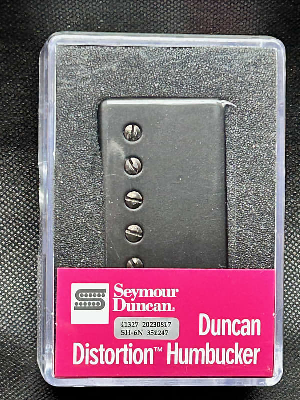 Seymour Duncan SH-6N Duncan Distortion Neck Humbucker - Matte Black Metal  Cover