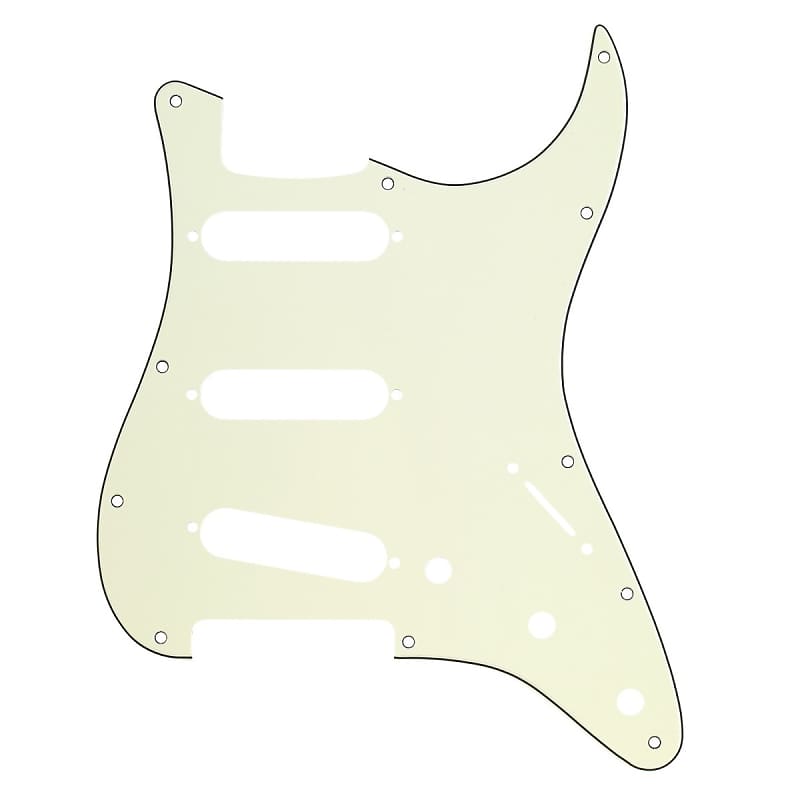 Fender Strat Pickguard 11 Hole 3-Ply - Mint Green/Black/Mint Green image 1