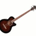 Ibanez AEB10E-DVS 4 String Acoustic/Electric Bass Guitar 2021 Dark Violin Sunburst