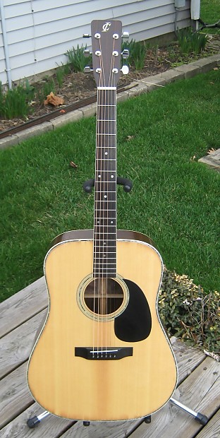 Vintage Japan Made Crown City Imports Dreadnought Acoustic Guitar From The 1970's image 1