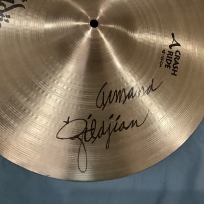 Armand Zildjian 18" A Crash/Ride Cymbal Signed Autograph image 4