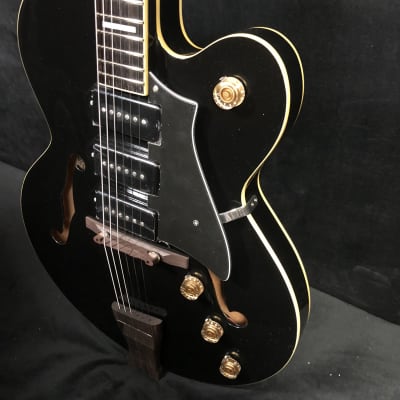 2018 Peerless Wizard Standard Black Electric Archtop Guitar #5660 w case image 3