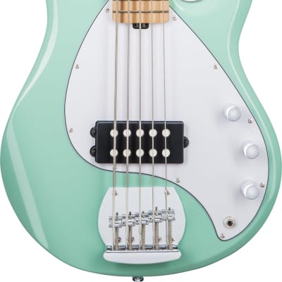 Sterling StingRay Ray5 5-String Bass Guitar, Mint Green image 1