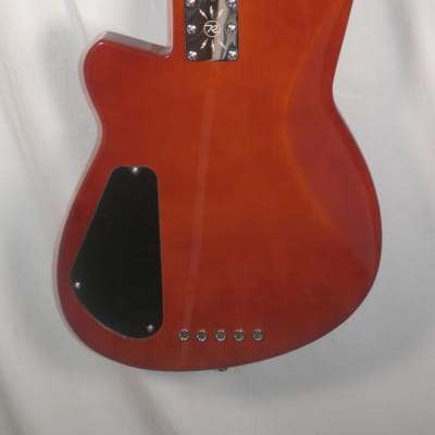 Reverend Mercalli 5 FM Wine Red RM Flame Maple Top Roasted Maple Fingerboard 5-string Electric Bass B-stock image 8