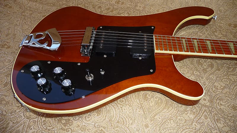 Vintage 1974 Rickenbacker 481 Guitar, Heavy Birdseye Maple, Beautiful RARE Walnut Brown Gloss Finish image 1