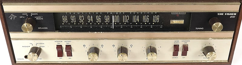Vintage The Fisher 200T 20w per Channel AM/FM Home Theater Stereo